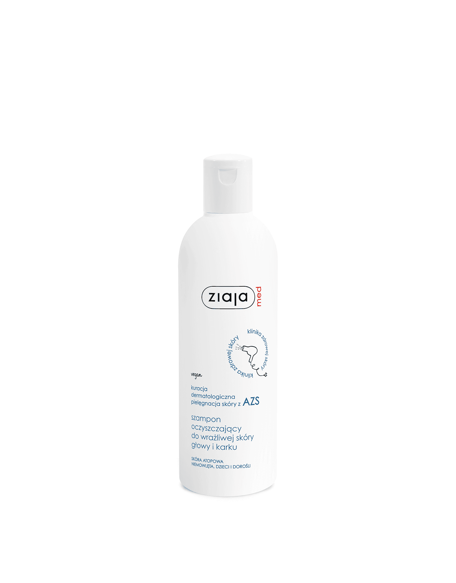 Ziaja Med kuracja dermatologiczna pielęgnacja skóry z AZS szampon oczyszczający do wrażliwej skóry 300 ml