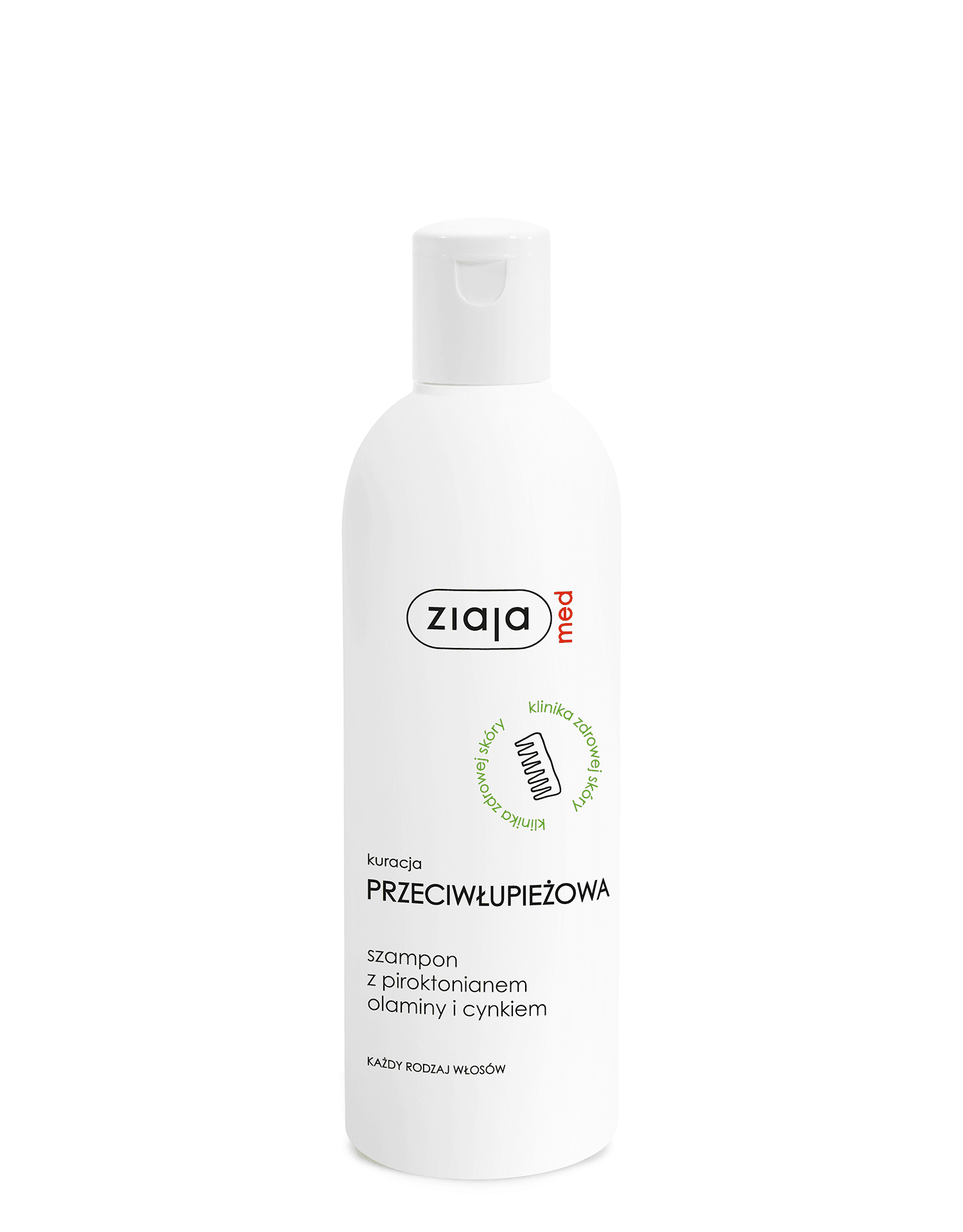 Ziaja Med kuracja przeciwłupieżowa szampon z piroktonianem olaminy i cynkiem 300 ml