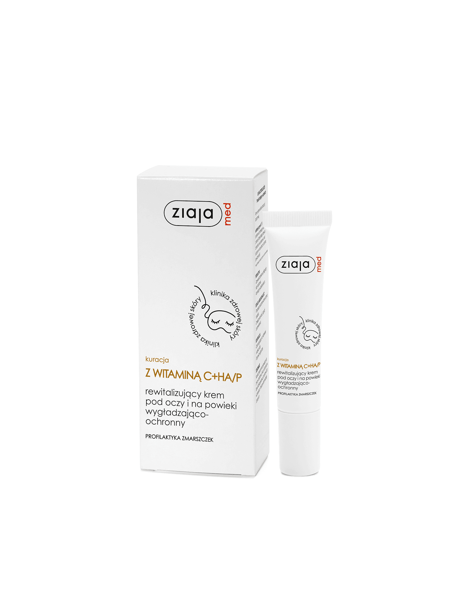 Ziaja Med kuracja z witaminą C+HA/P rewitalizujący krem pod oczy i na powieki wygładzająco-ochronny 15 ml
