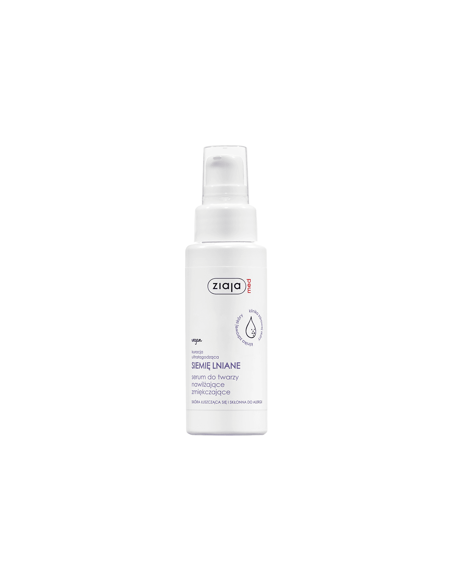 Ziaja Med kuracja ultrałagodząca siemię lniane serum do twarzy nawilżające 50 ml