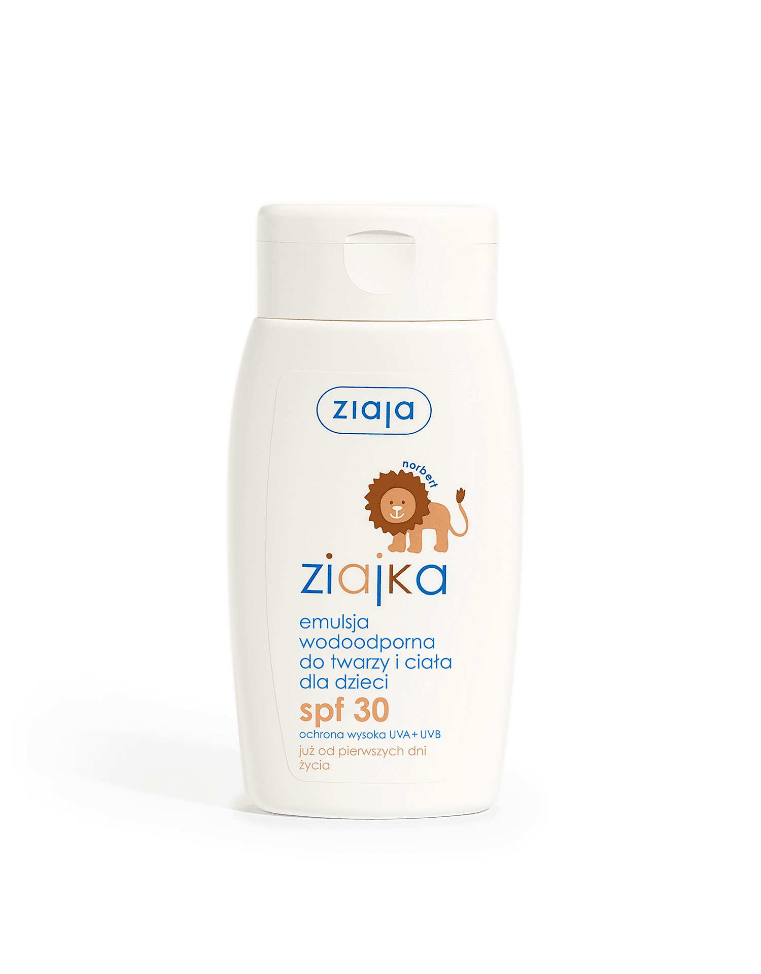 Ziaja Ziajka emulsja wodoodporna do twarzy i ciała dla dzieci SPF 30 125 ml