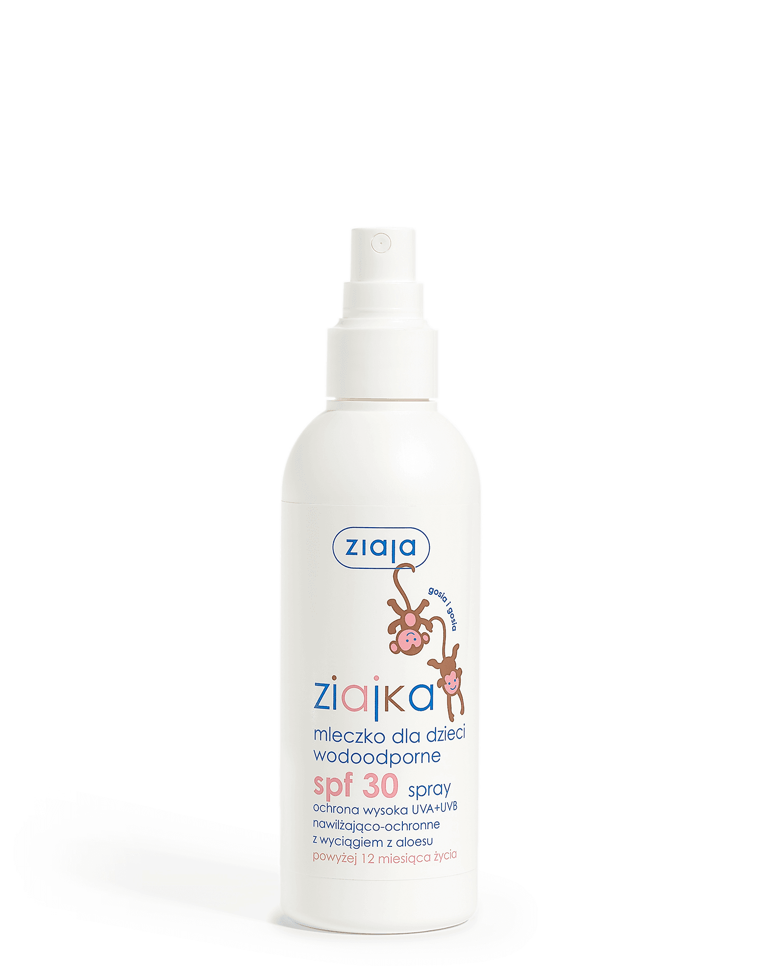 Ziaja Ziajka mleczko dla dzieci wodoodporne SPF 30 spray UVA+UVB 170 ml