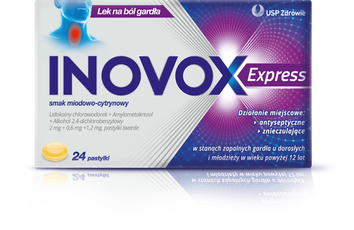 Inovox Express smak miodowo-cytrynowy 36 pastylek