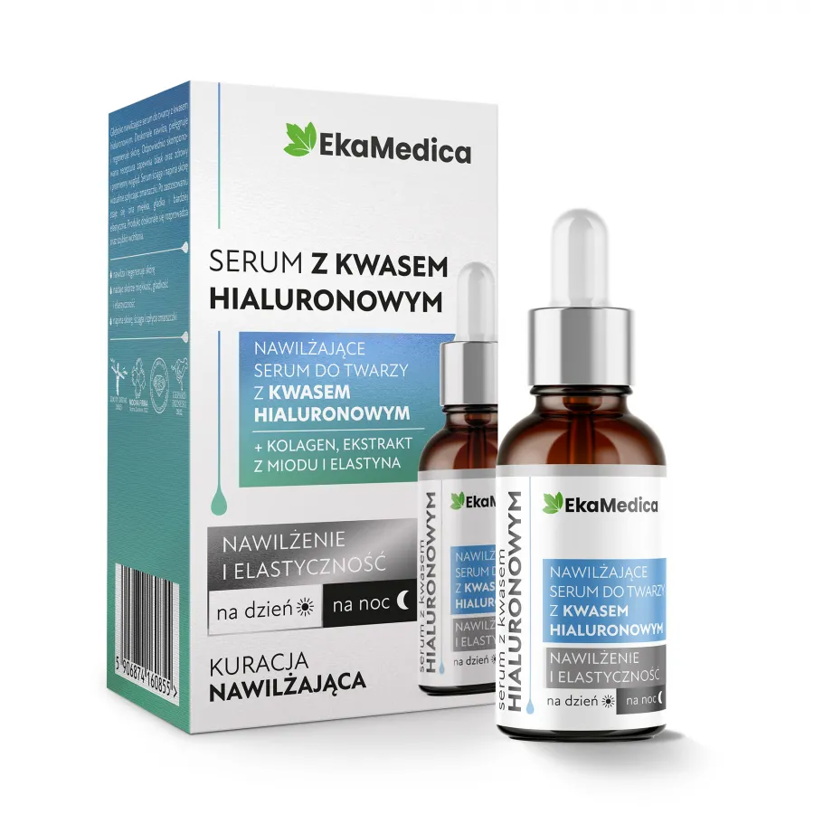 EkaMedica serum z kwasem hialuronowym kuracja nawilżająca na dzień 20 ml