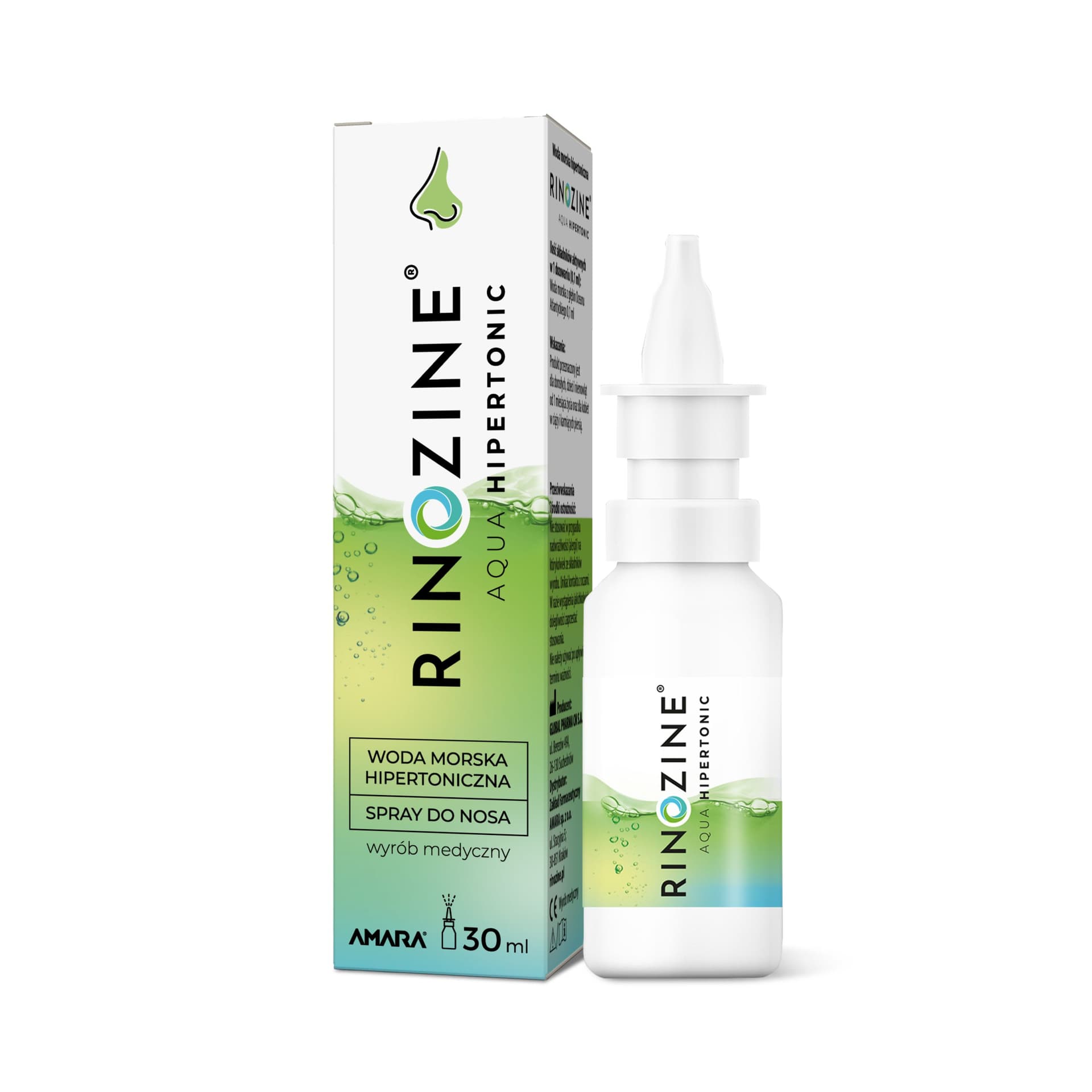 Rinozine Aqua Hipertonic areozol do nosa 30 ml