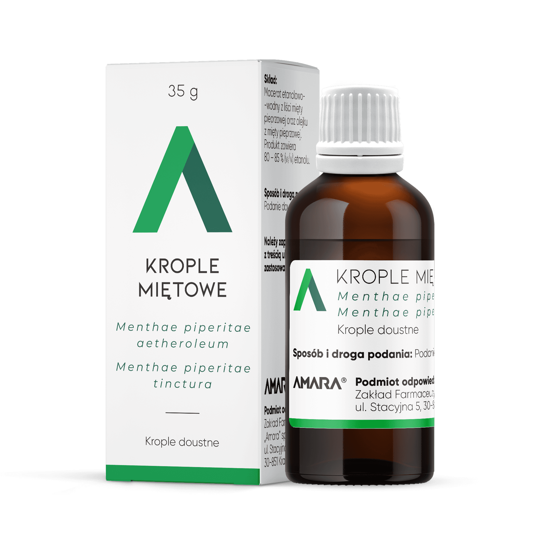 Krople miętowe doustne Amara 35g