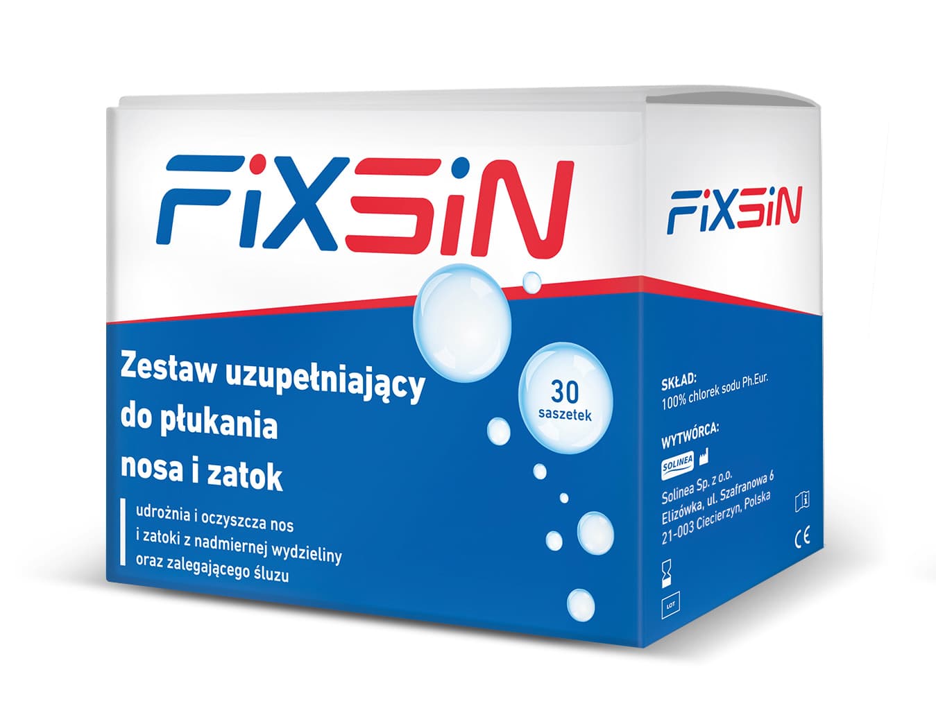 Fixsin Zestaw uzupełniający do płukania nosa 30 saszetek