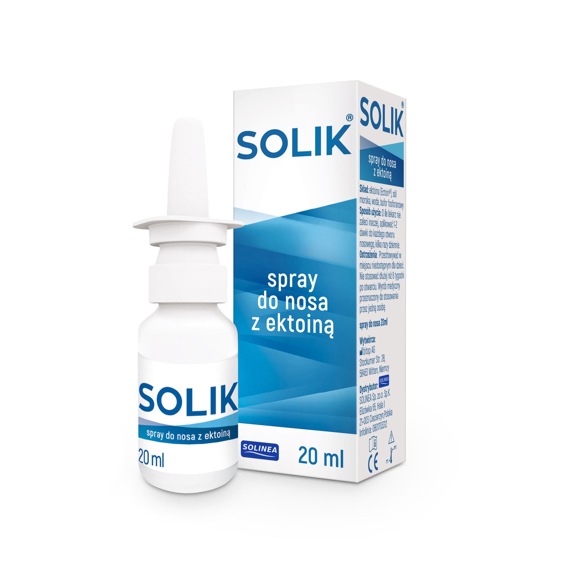 Solik spray do nosa z ektoiną 20 ml