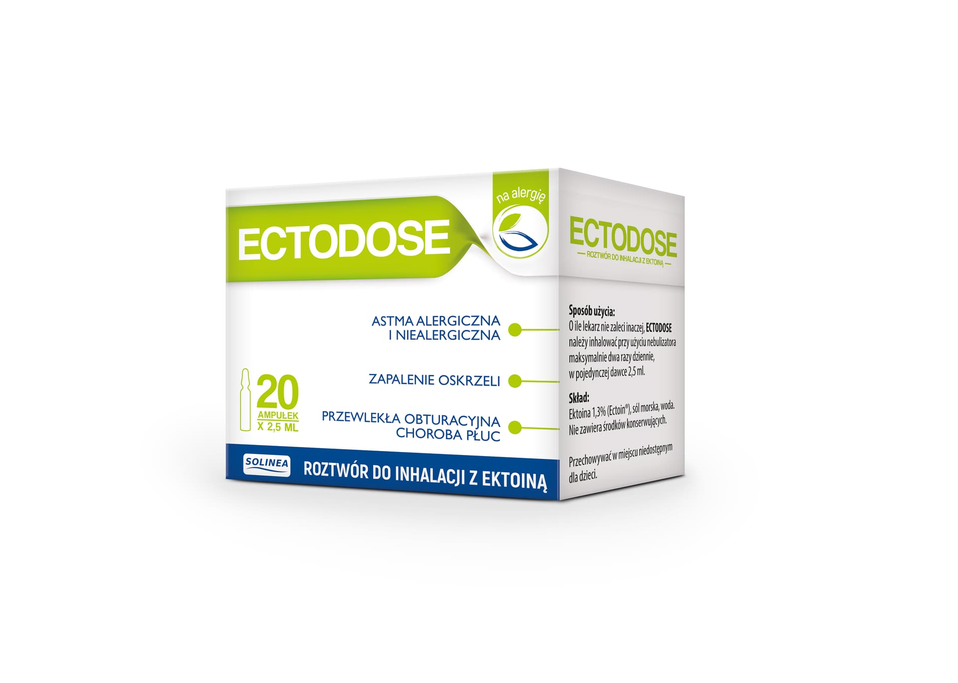 Ectodose roztwór do inhalacji 20 ampułek po 2,5 ml