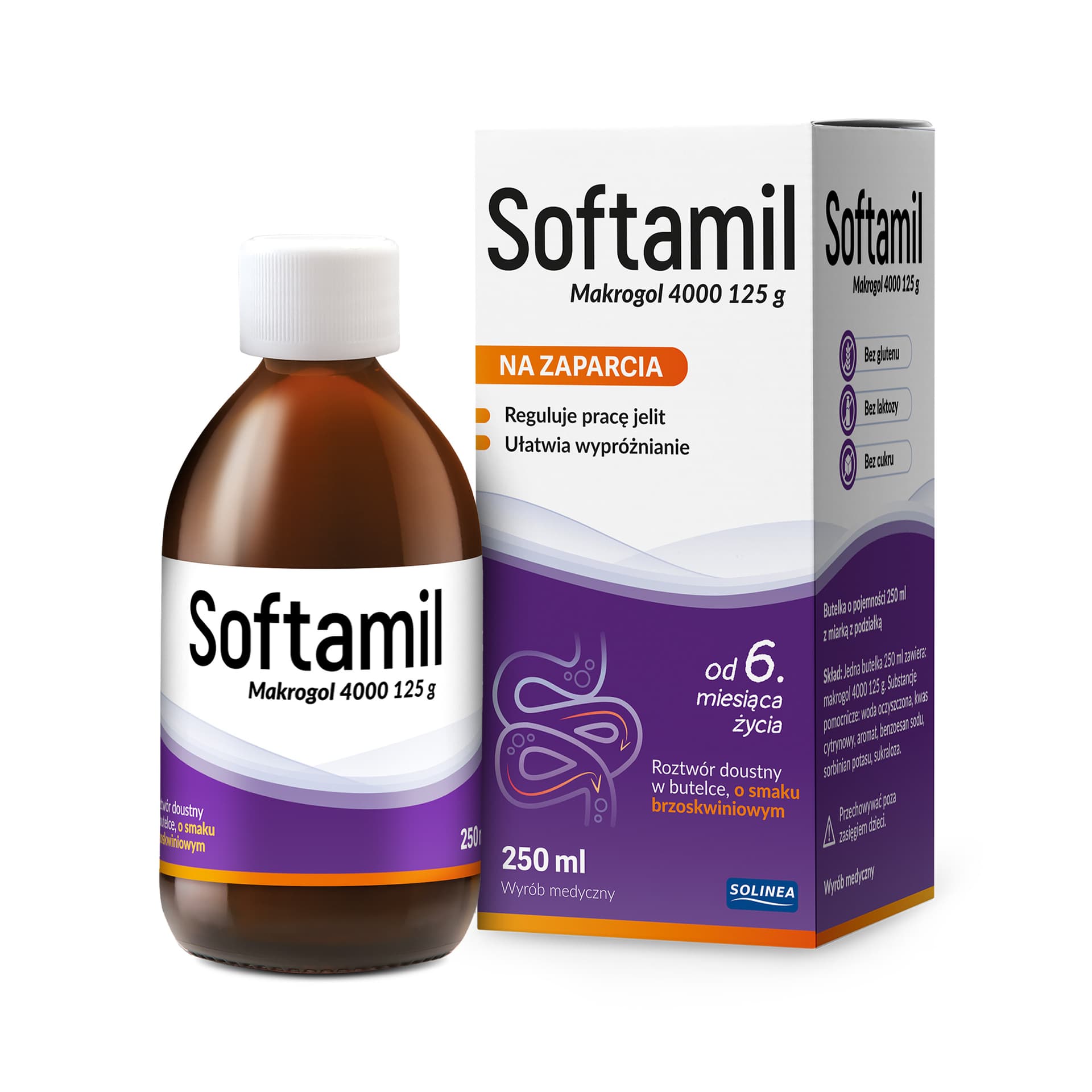 Softamil roztwór doustny na zaparcia 250 ml