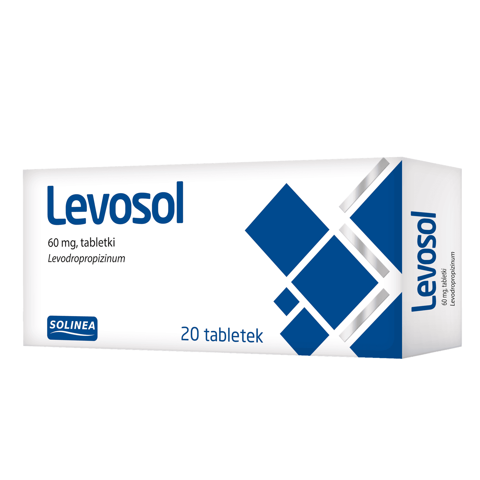 Levosol 60 mg na suchy kaszel 20 tabletek powlekanych
