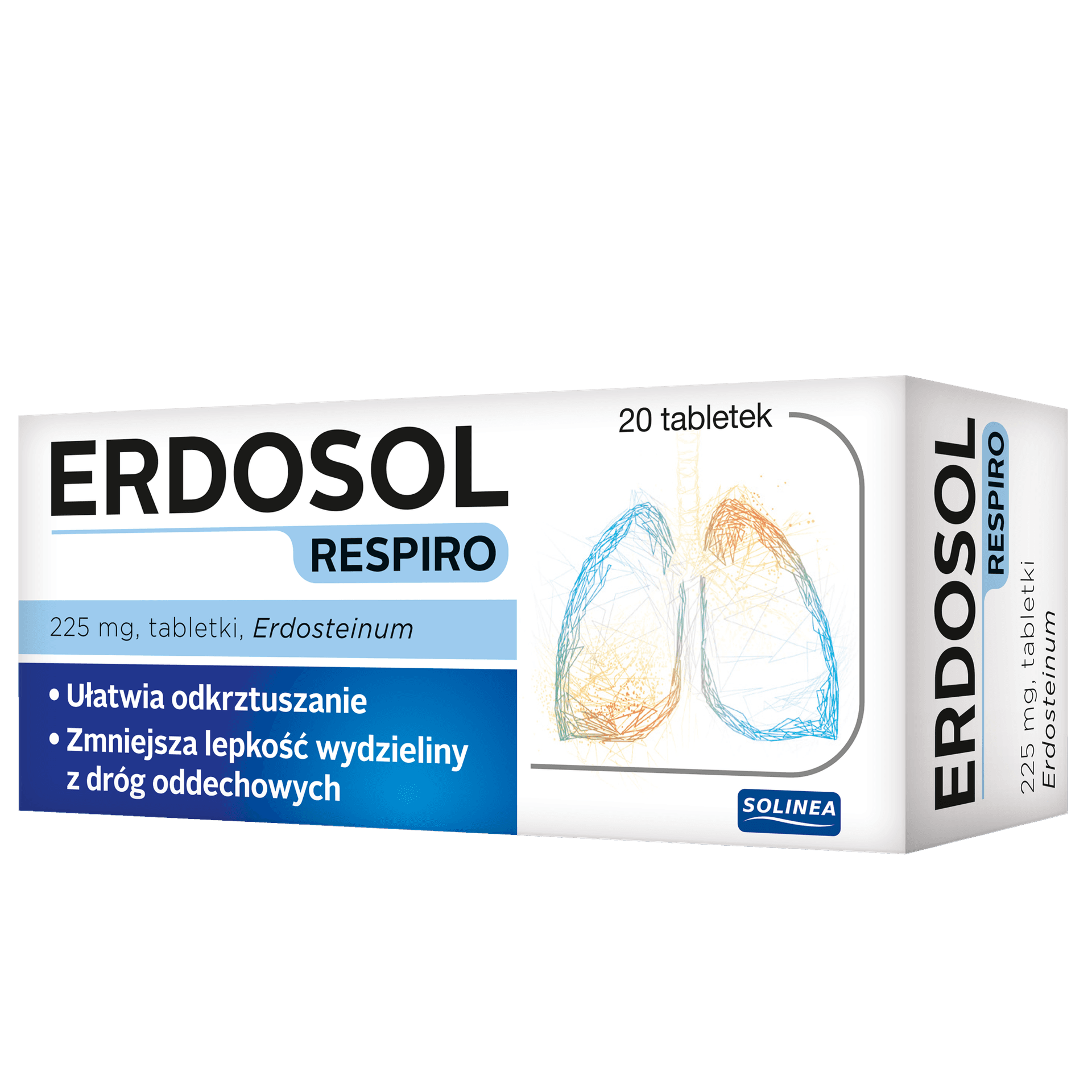 Erdosol Respiro 225 mg 20 tabletek