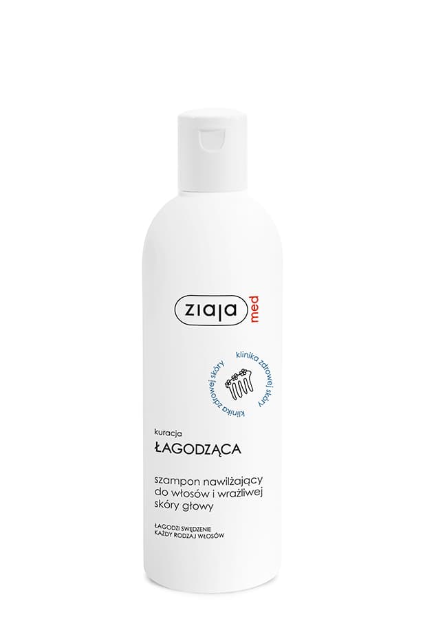 Ziaja Med kuracja łagodząca szampon nawilżający do włosów i wrażliwej skóry głowy 300 ml