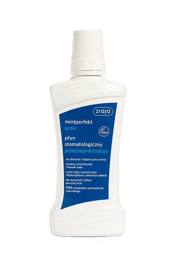 Ziaja Mintperfekt activ płyn stomatologiczny przeciwpróchniczy 500 ml