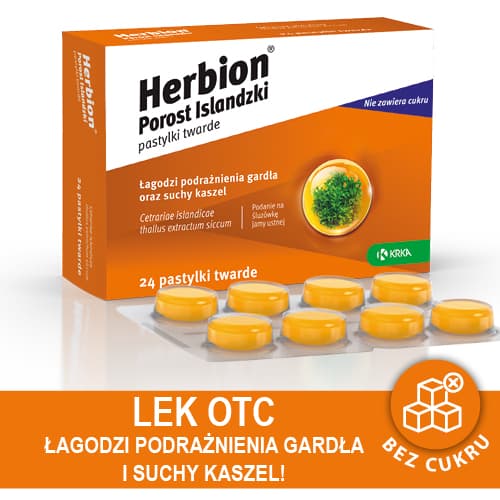Herbion Porost Islandzki 3 mg 24 pastylki