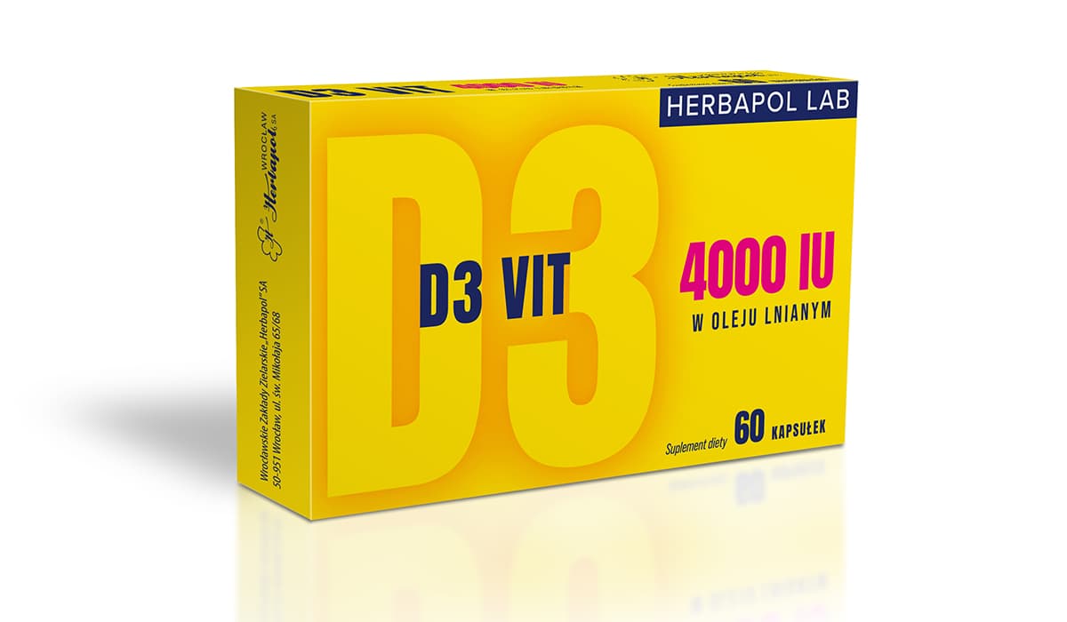 Herbapol Lab D3 Vit 4000 60 kapsułek