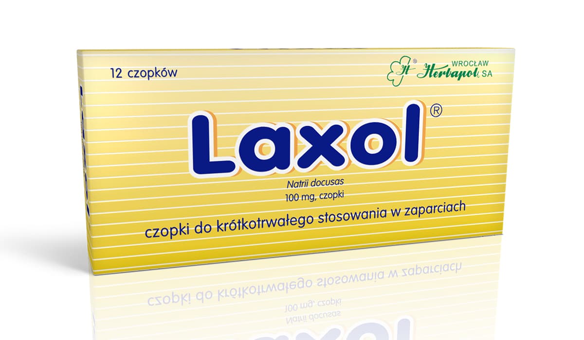 Laxol 100 mg 12 czopków doodbytniczych