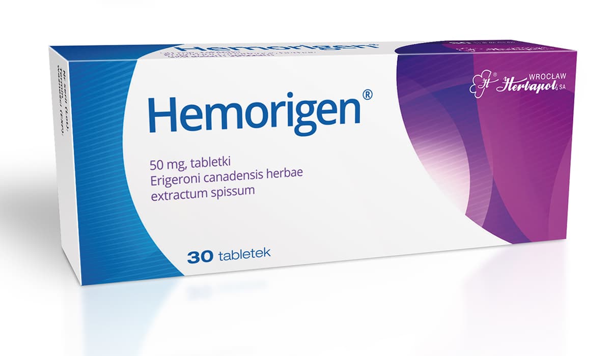 Hemorigen 50 mg 30 tabletek