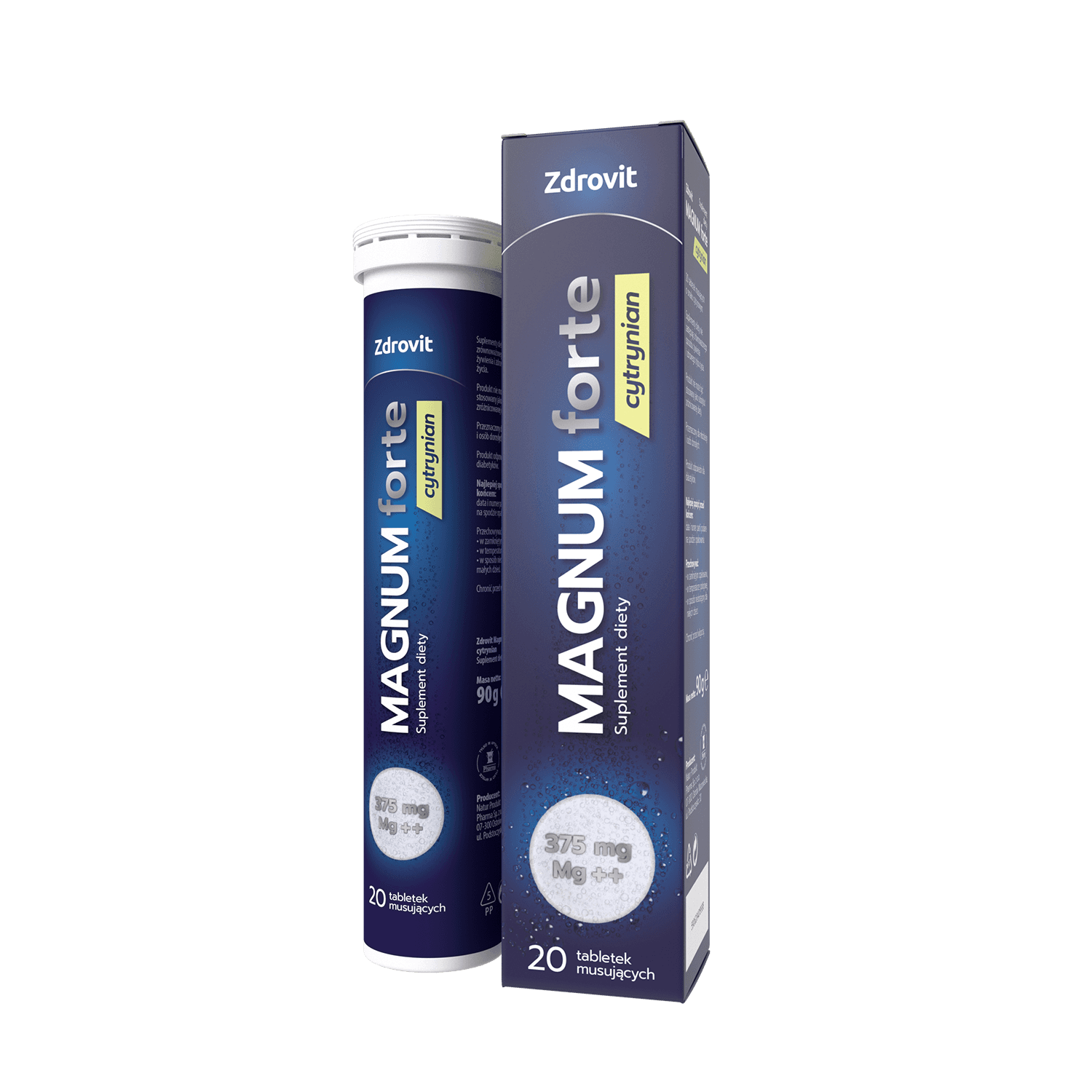 Magnum Forte Cytrynian Zdrovit 20 tabletek musujących