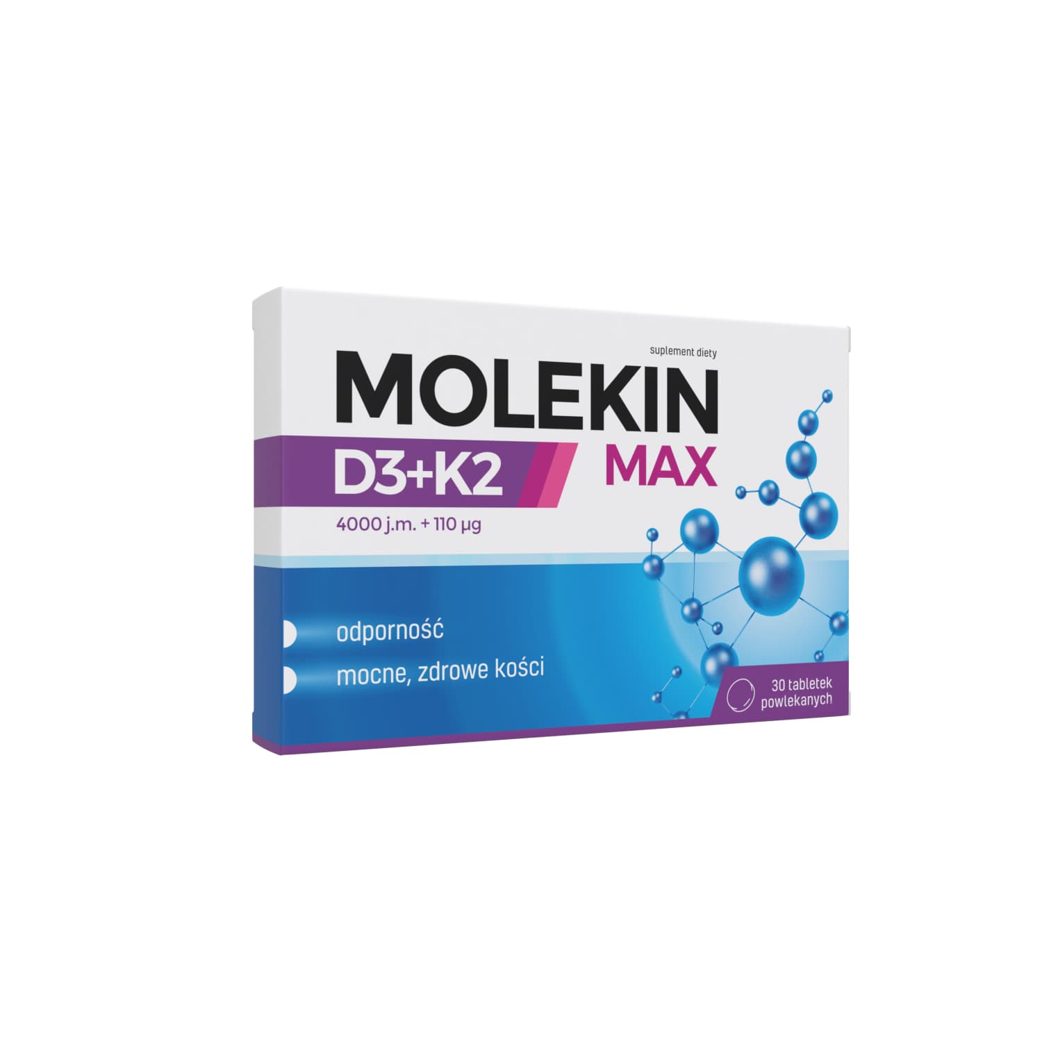 Molekin D3 + K2 Max 30 tabletek powlekanych