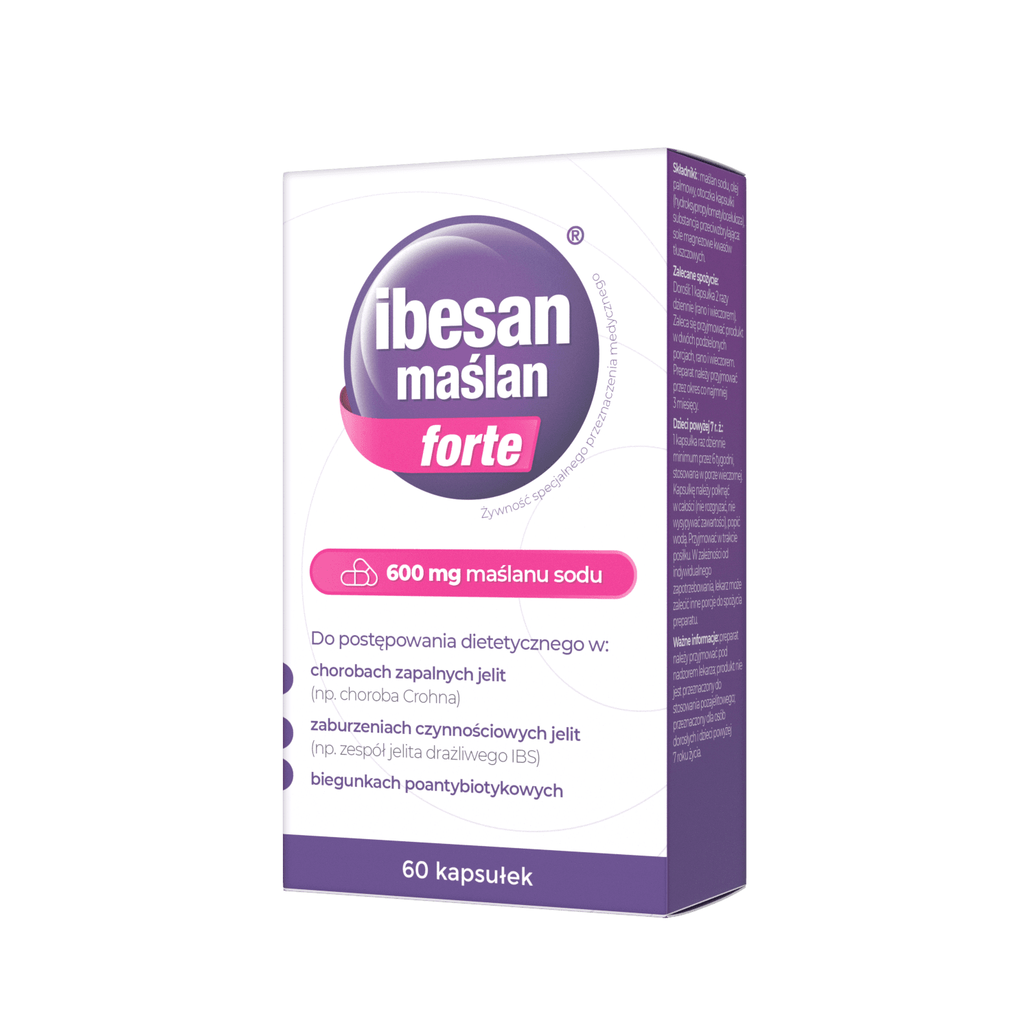 Ibesan Maślan Forte 600 mg 60 kapsułek