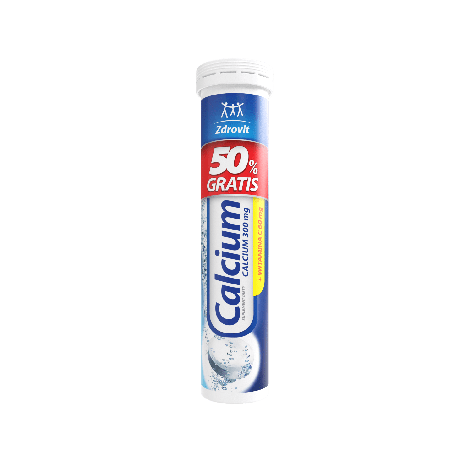 Calcium Z Witaminą C smak mandarynkowy 20 tabletek musujących