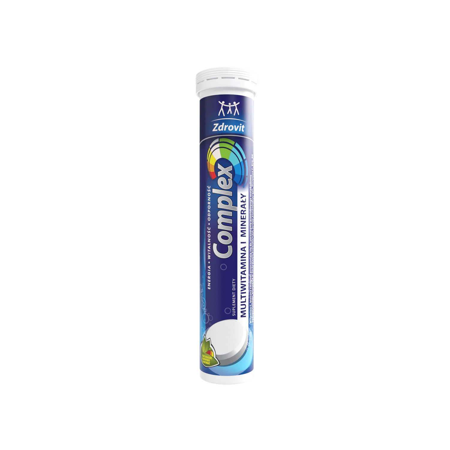 Zdrovit Complex multiwitamina i minerały o smaku pomarańczowym 24 tabletki musujące