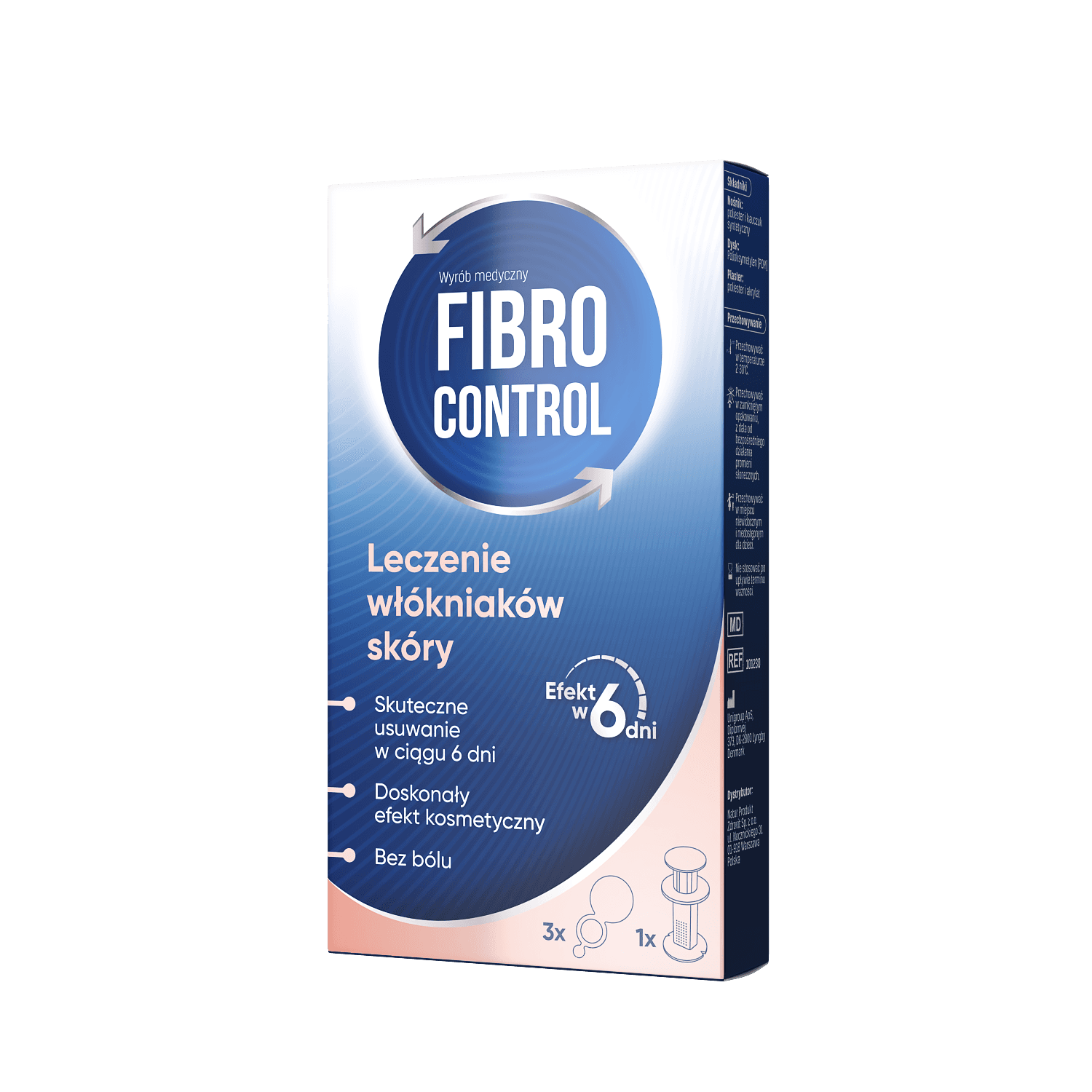 Fibrocontrol 3 plastry + aplikator