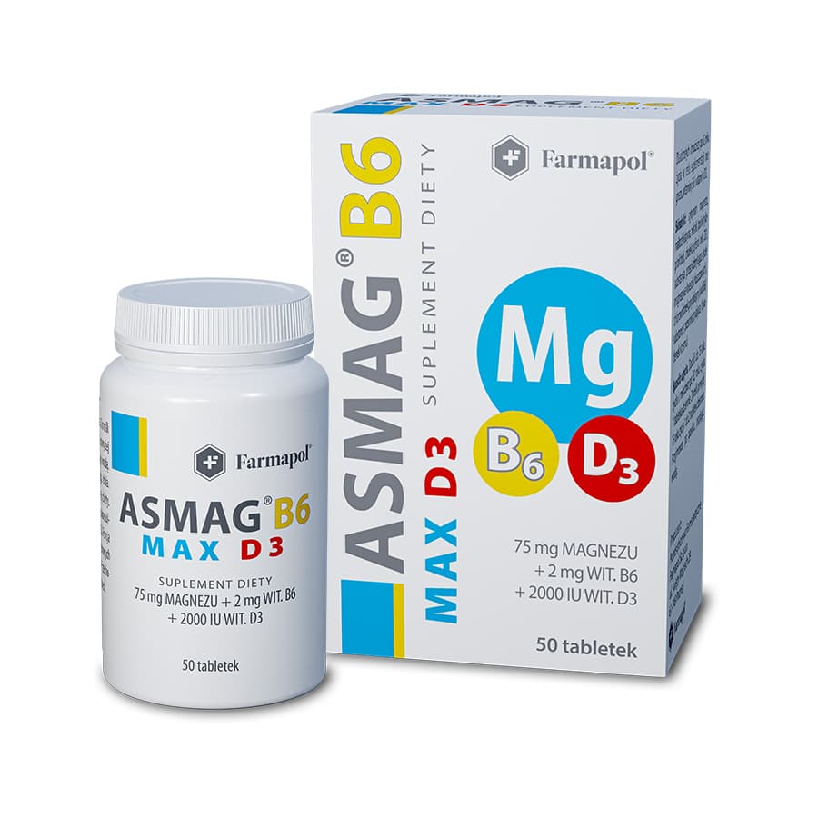 Asmag B6 Max D3 50 tabletek