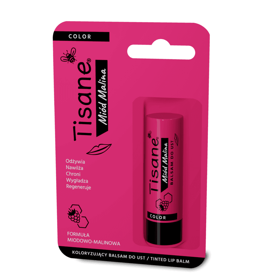 Tisane Miód Malina balsam koloryzujący do ust w sztyfcie 5,1 g