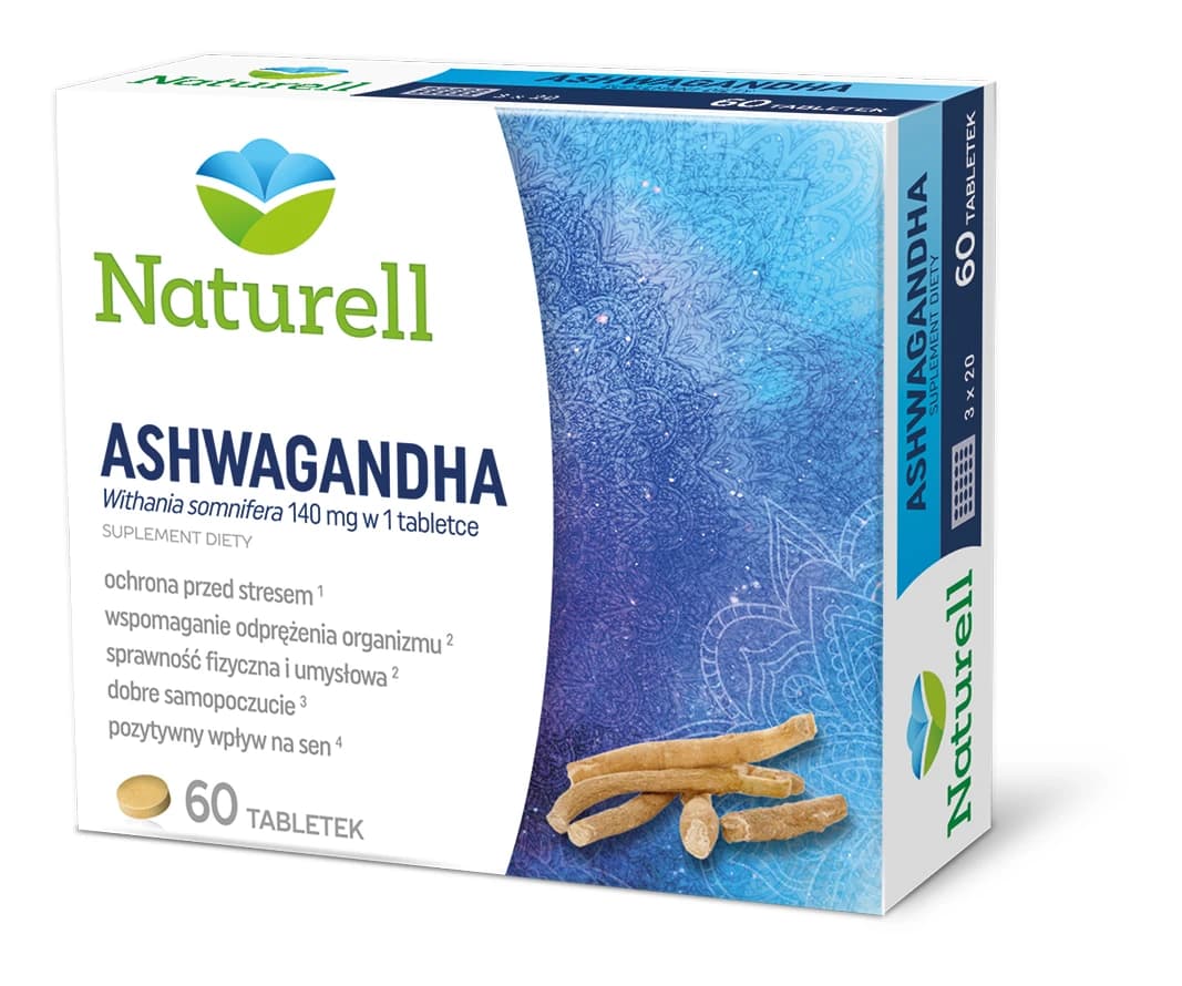 Naturell Ashwagandha 60 tabletek