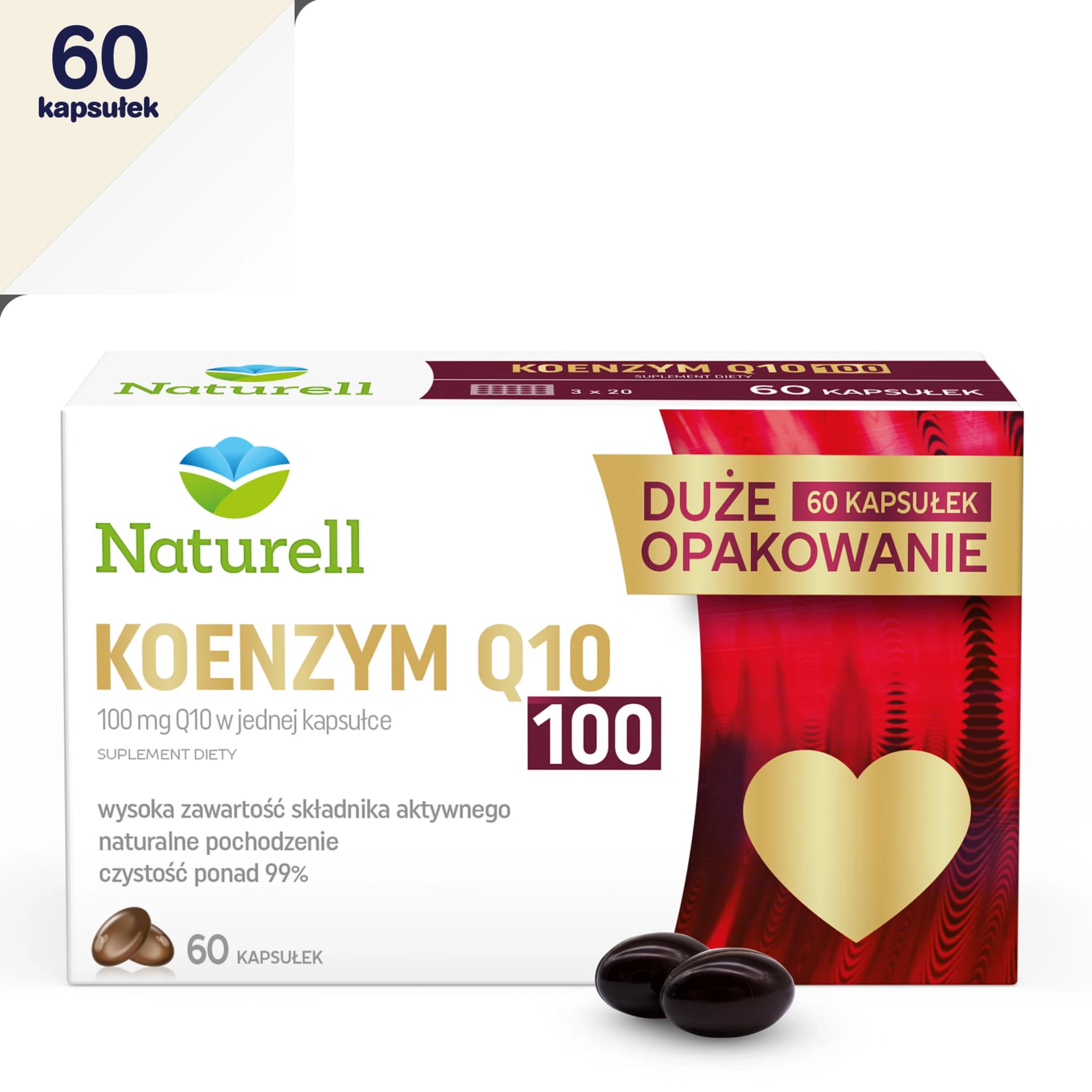 Naturell Koenzym Q10 100 mg 60 kapsułek