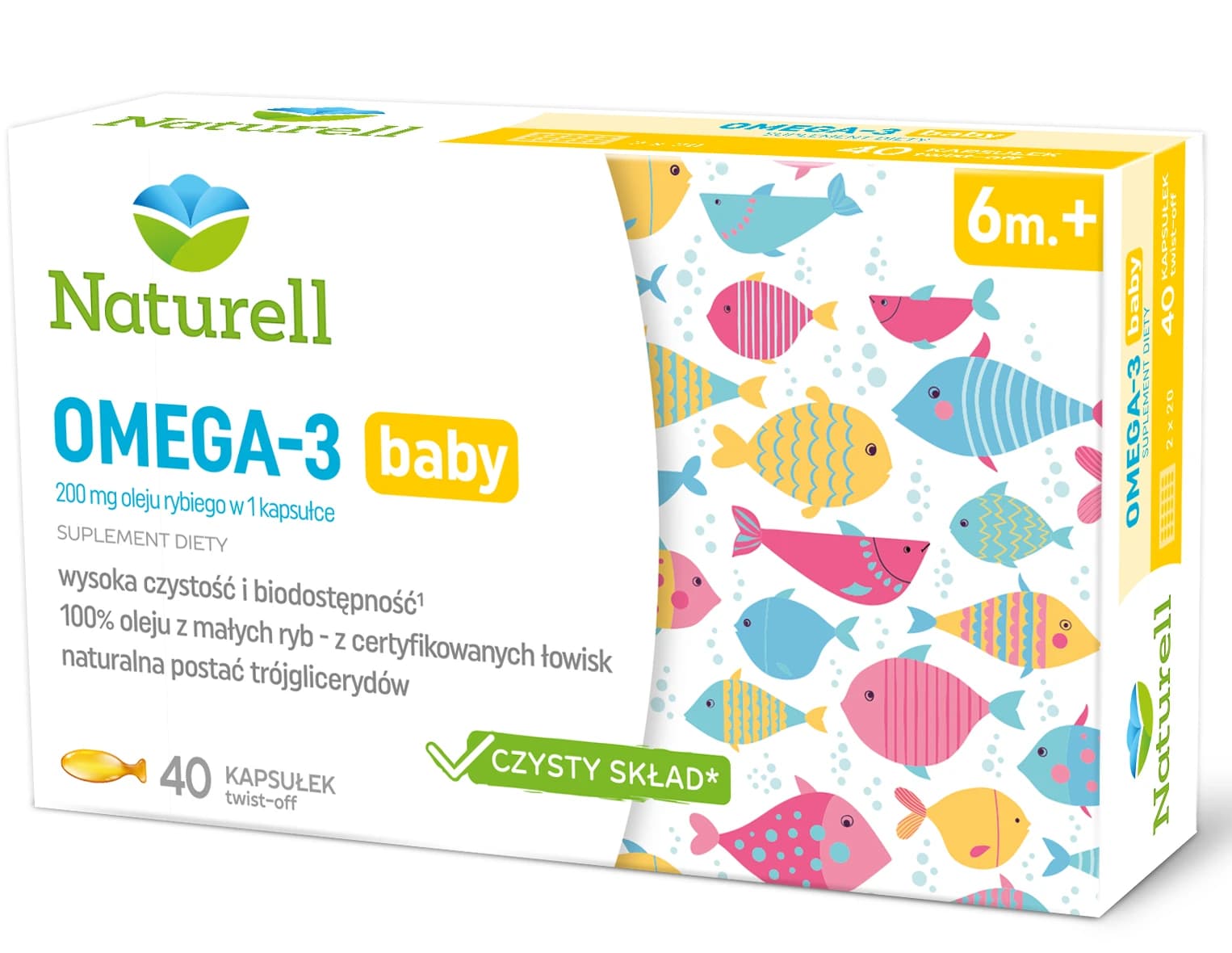 Naturell Omega-3 Baby 40 kapsułek twist-off