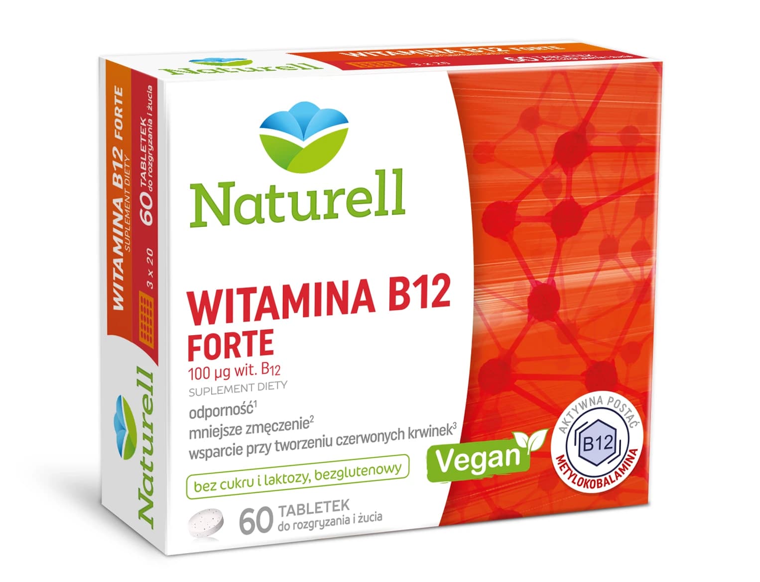 Naturell Witamina B12 Forte 60 tabletek do ssania
