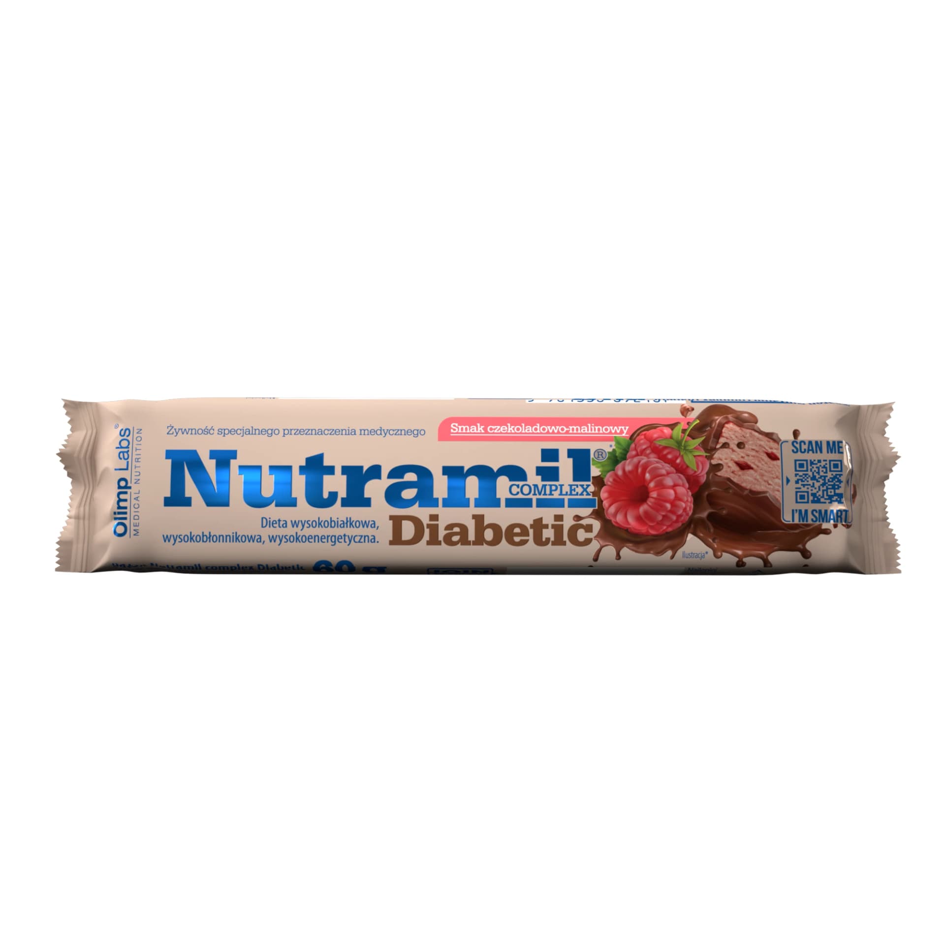 Olimp Nutramil Complex Diabetic smak czekoladowo-malinowy baton 60 g