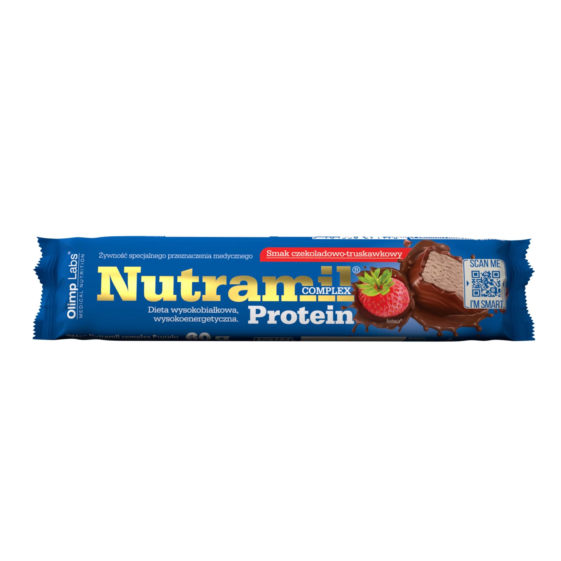 Olimp Nutramil Complex Protein smak czekoladowo-truskawkowy baton 60 g