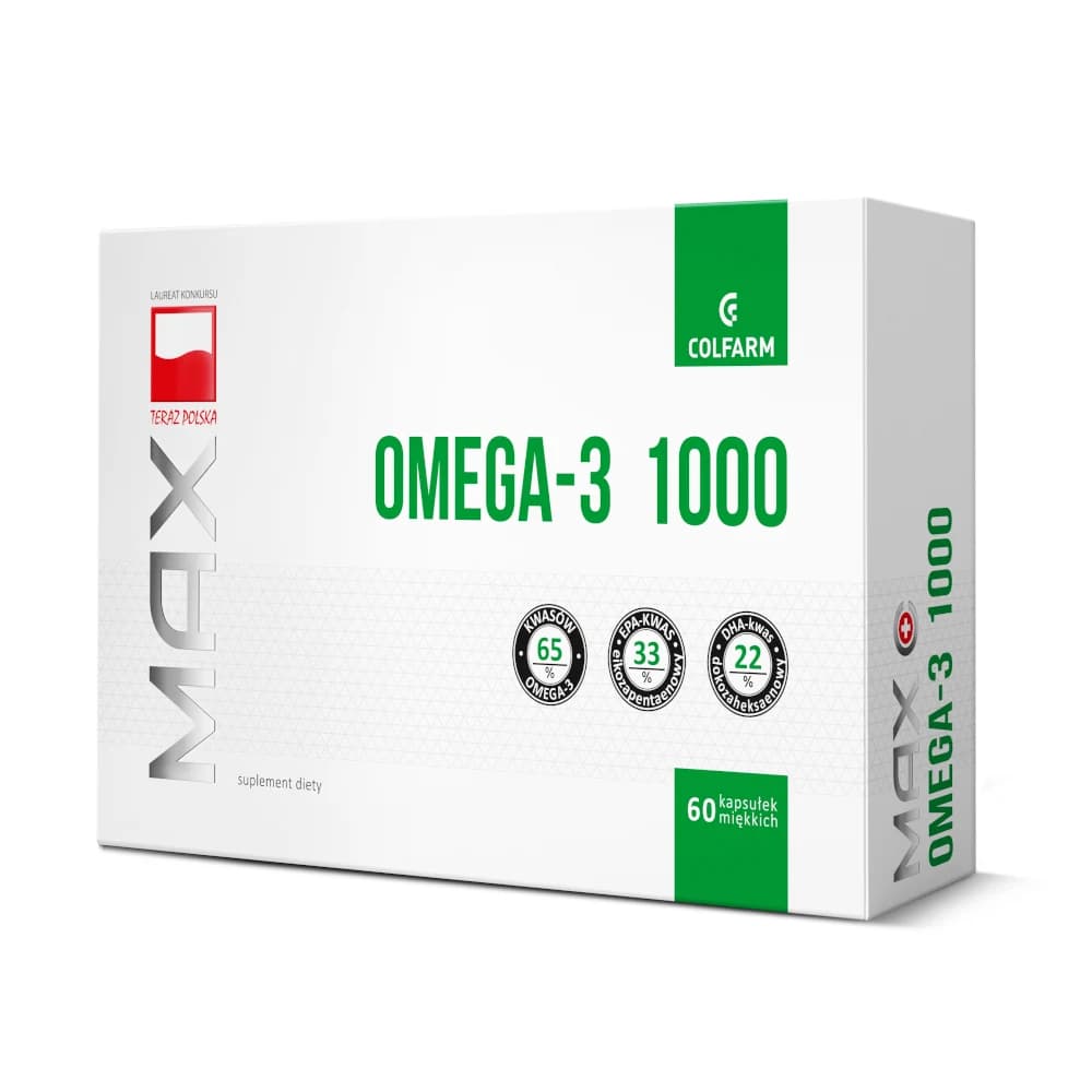 Max omega-3 1000 Colfarm 60 kapsułek