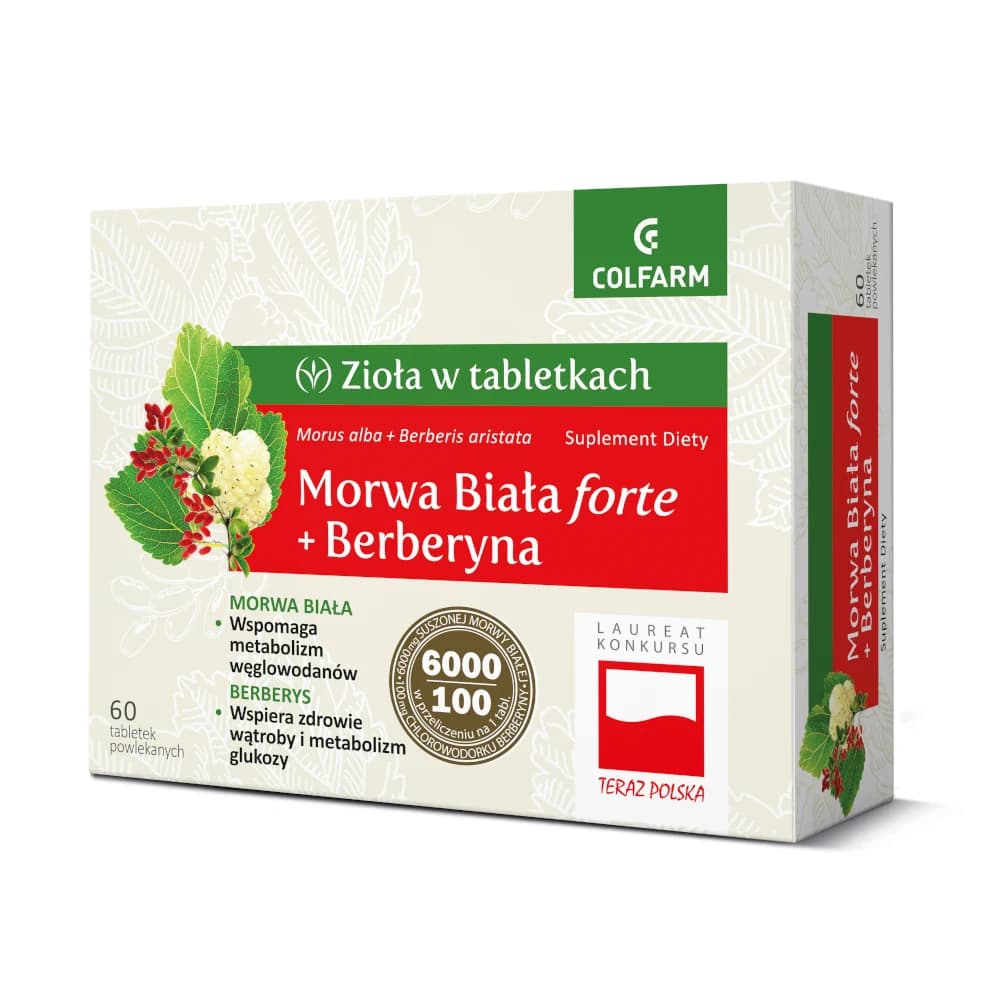 Morwa biała Forte + Berberyna Colfarm 60 tabletek