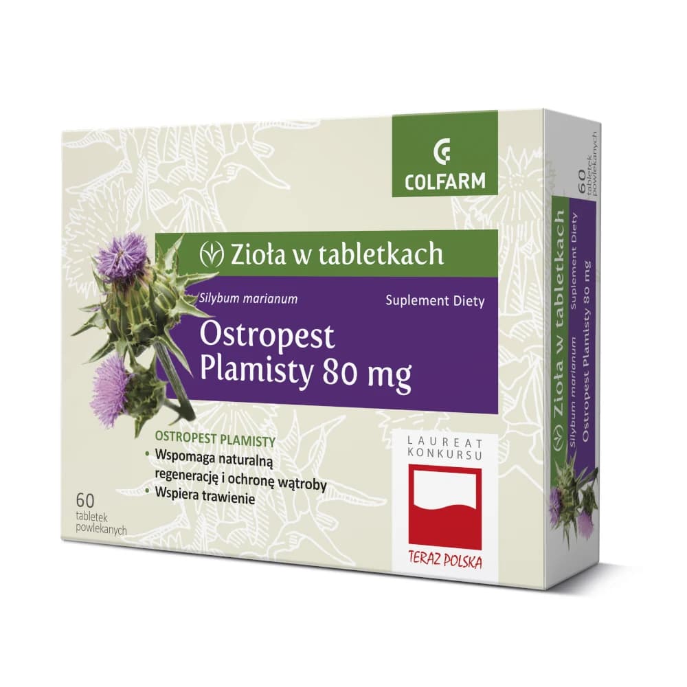 Ostropest Plamisty 80 mg 30 tabletek powlekanych