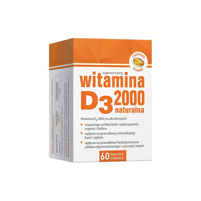 Witamina D3 2000 IU 60 kapsułek