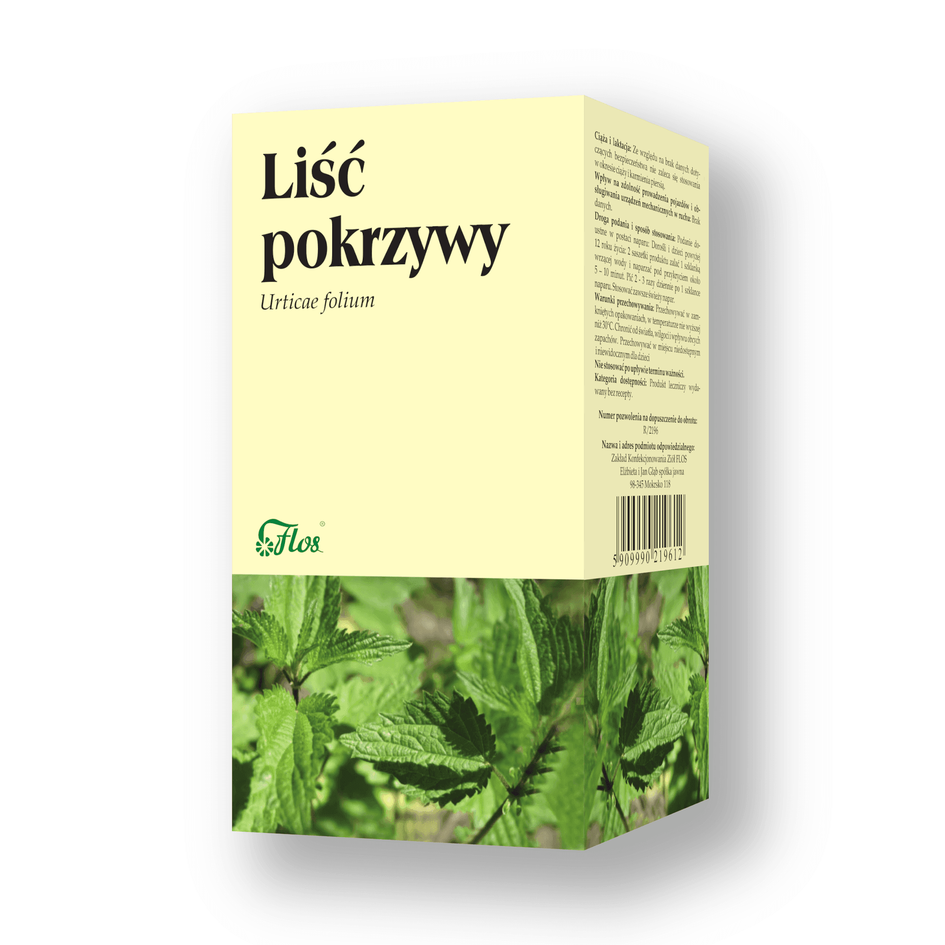 Liść Pokrzywy zioła do zaparzania 30 saszetek