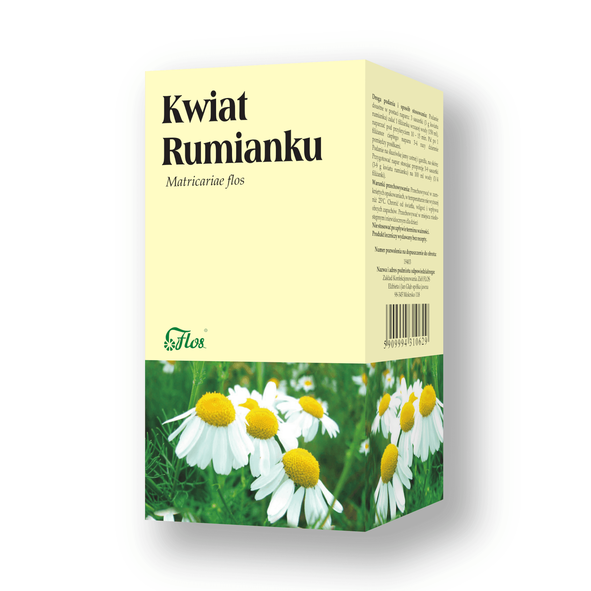 Kwiat Rumianku zioła do zaparzania 30 saszetek
