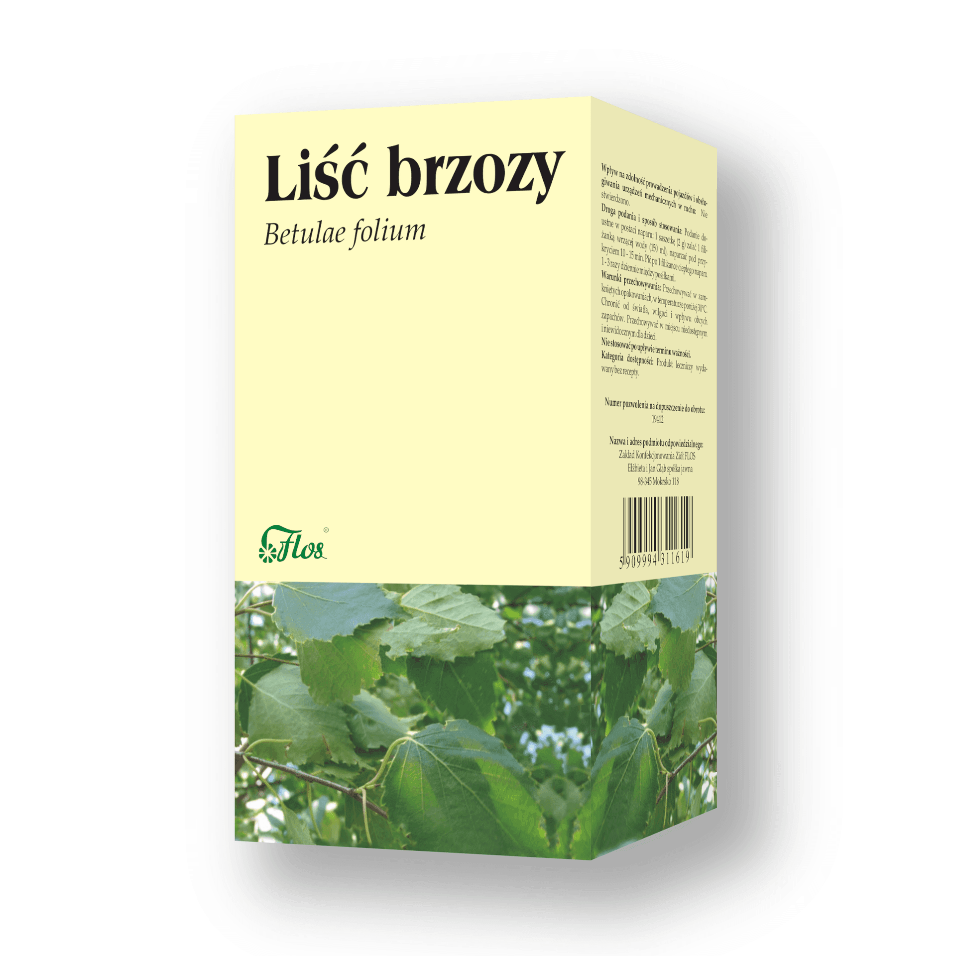 Liść Brzozy 30 saszetek