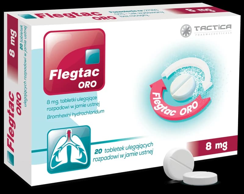 Flegtac Oro 8 mg 20 tabletek