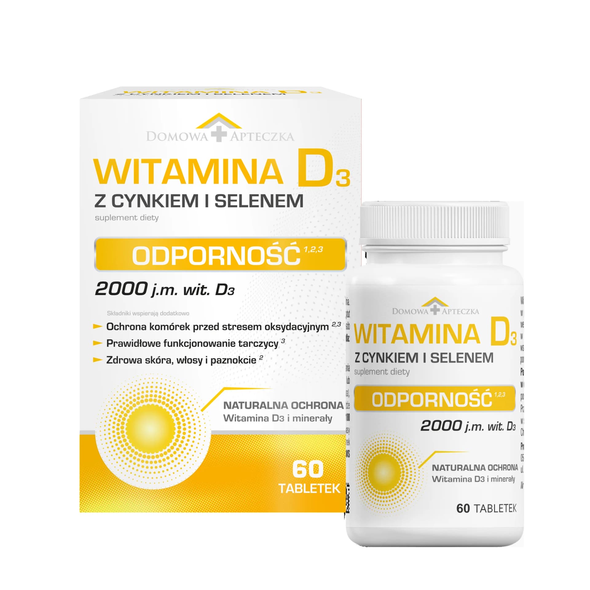 Witamina D3 z cynkiem i selenem 60 tabletek