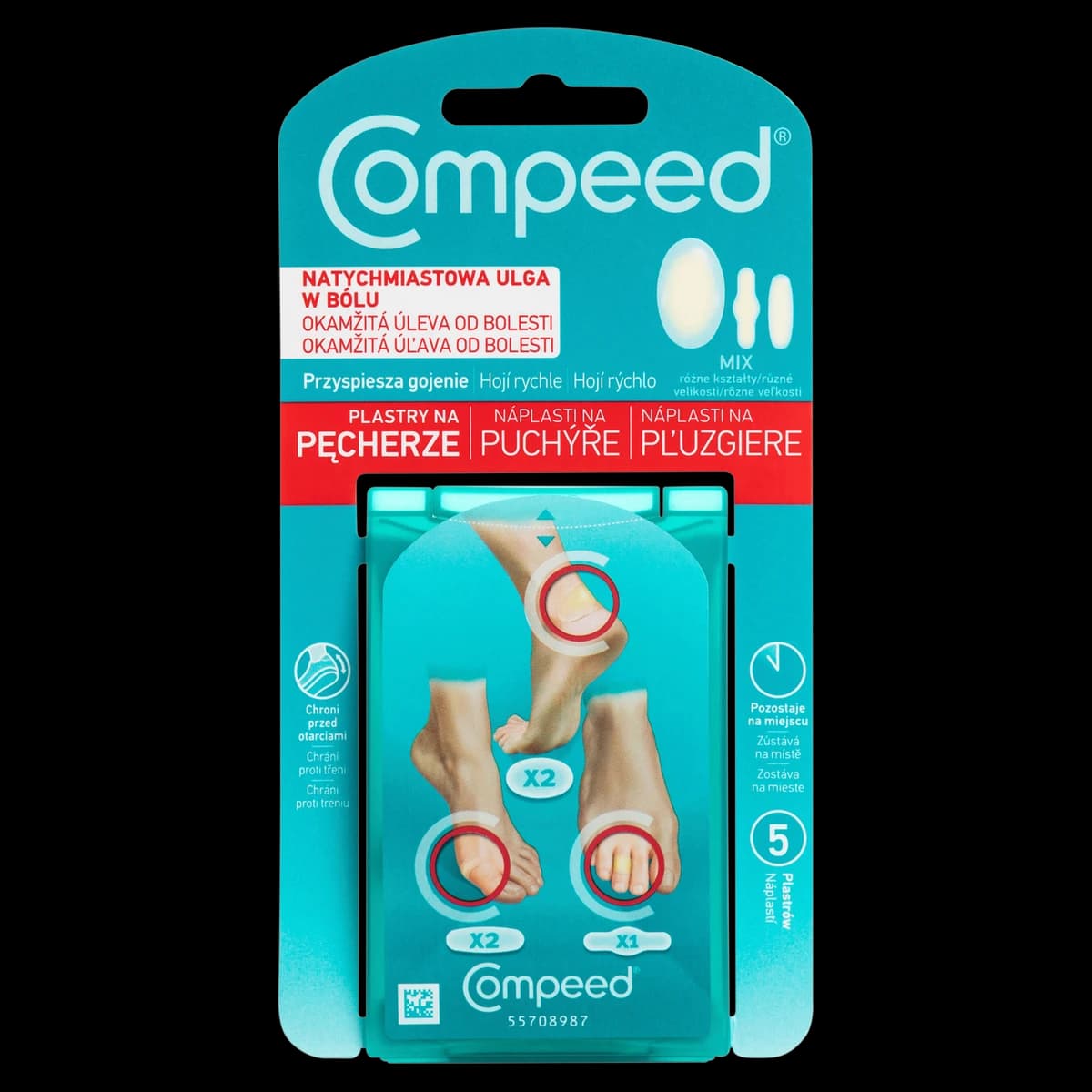 Compeed plastry na pęcherze mix 5 sztuk
