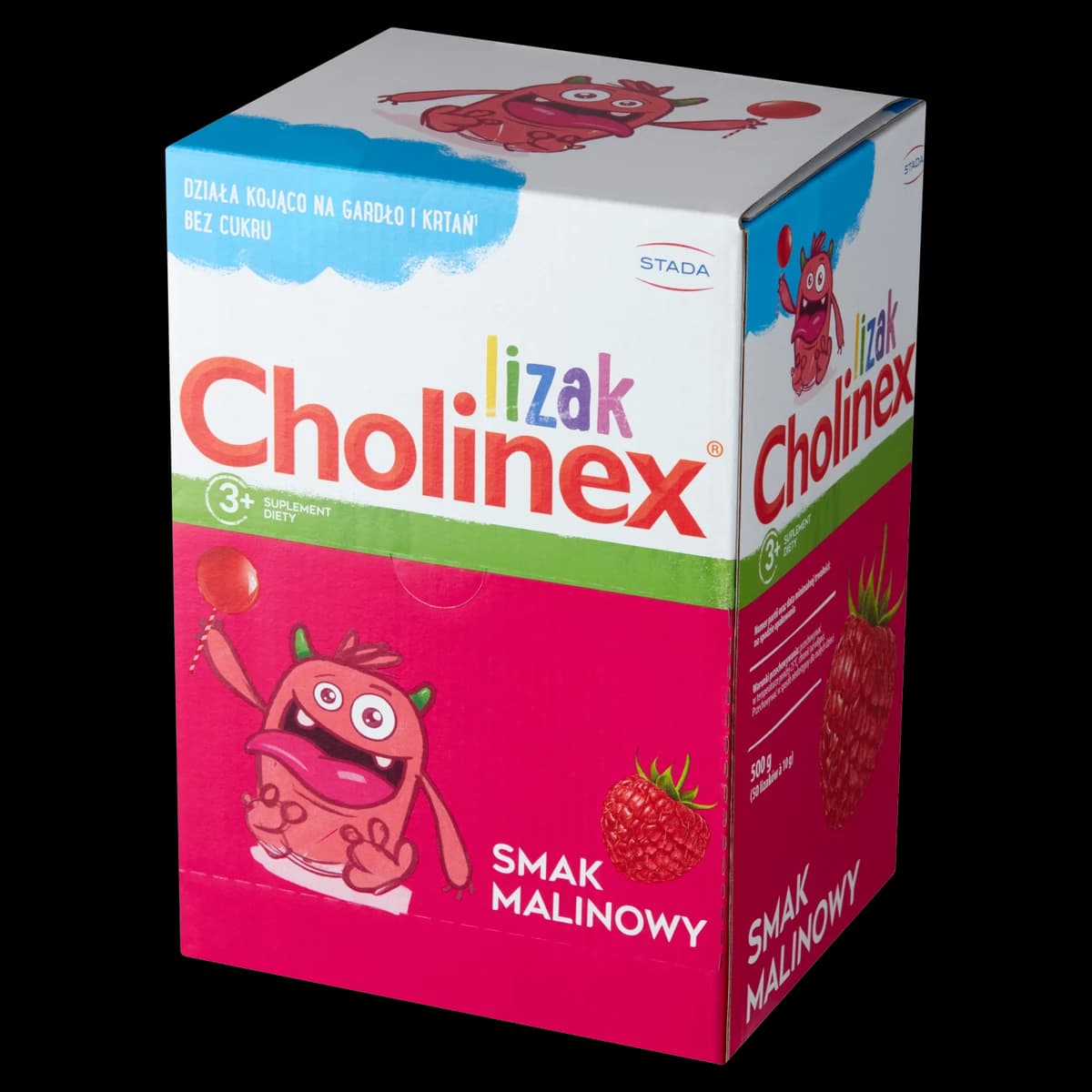 Cholinex Lizak smak malinowy 50 szt.