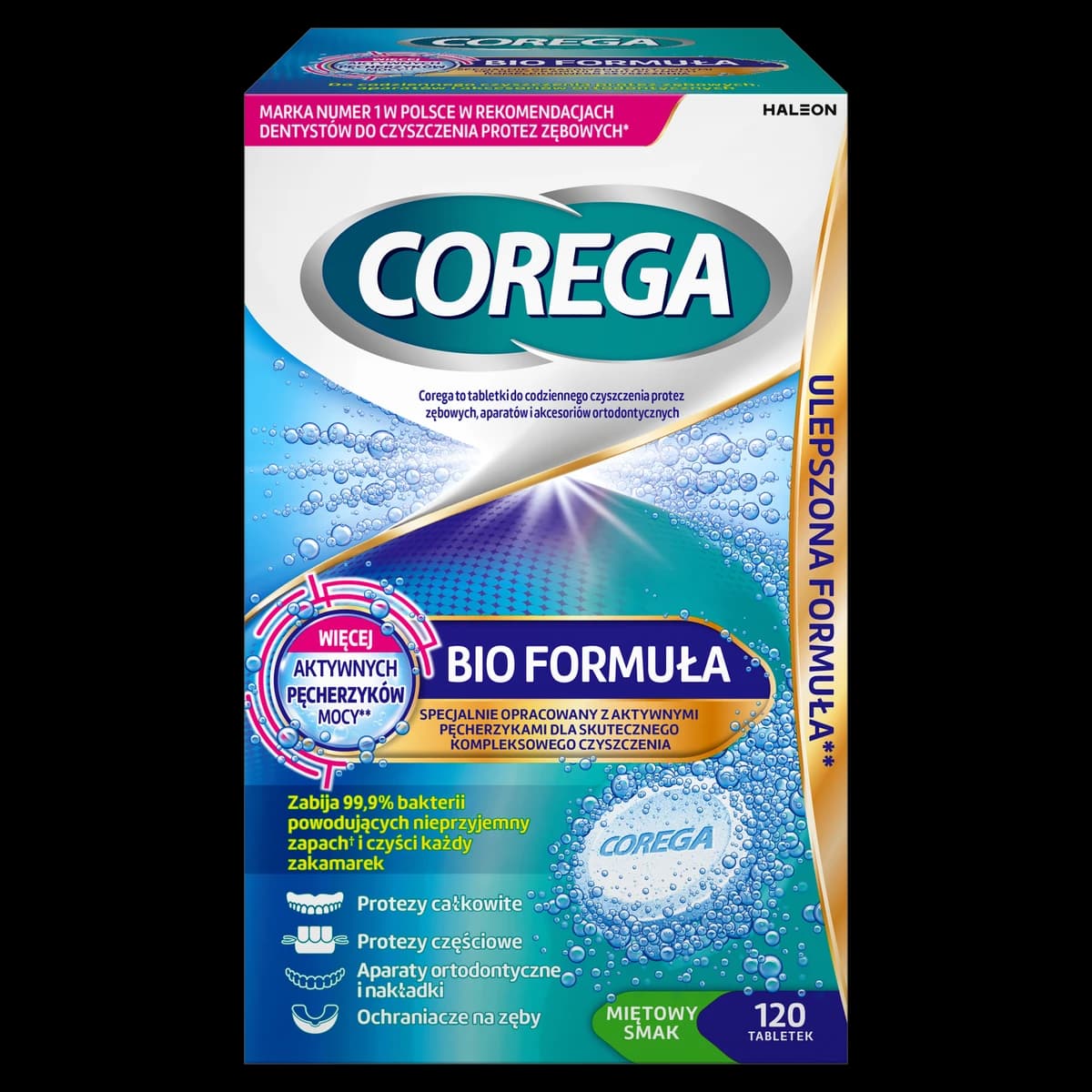 Corega Bio Formuła do czyszczenia protez 120 tabletek