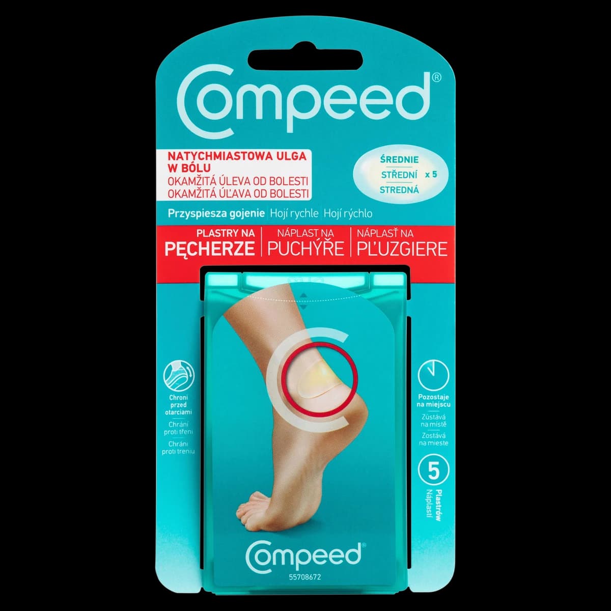 Compeed plastry na pęcherze średnie 5 sztuk