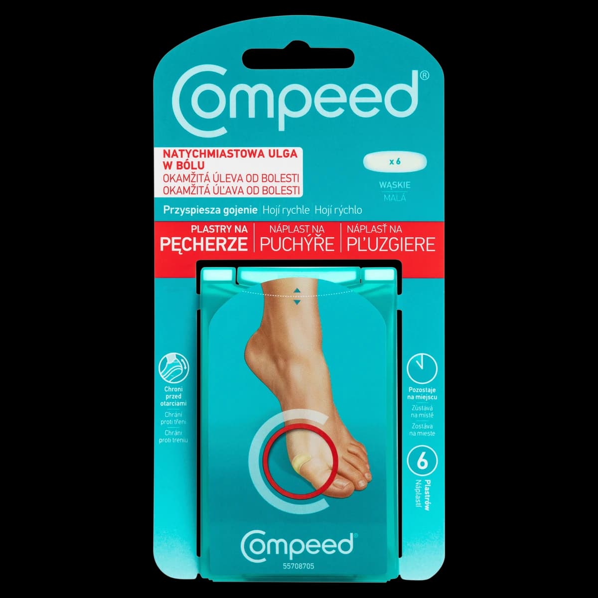 Compeed plastry na pęcherze wąskie 6 sztuk